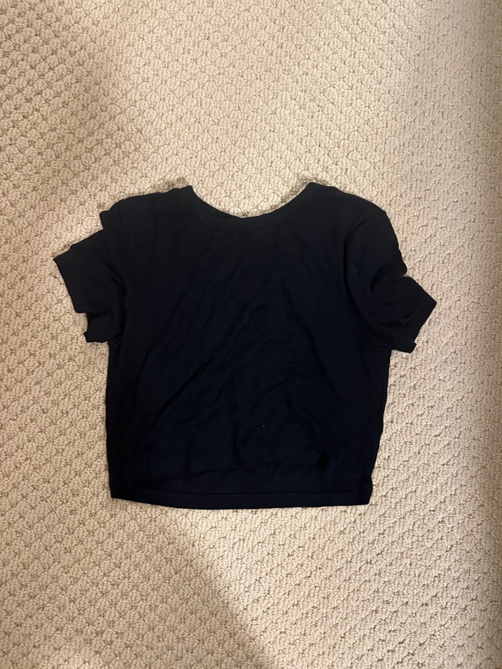 Zara Cozy Black Crop Top